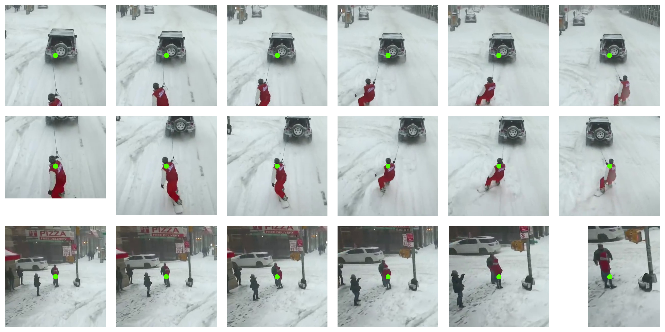 Cropped image sequences of tracked objects